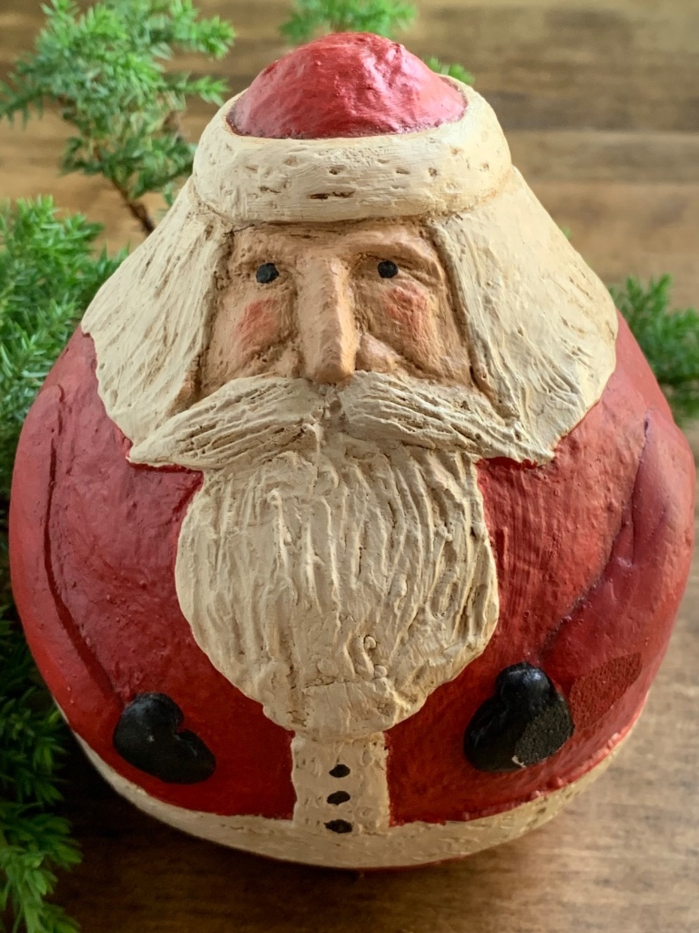 Fairfield Folk Art Chalkware Santa | 1990s | Vintage